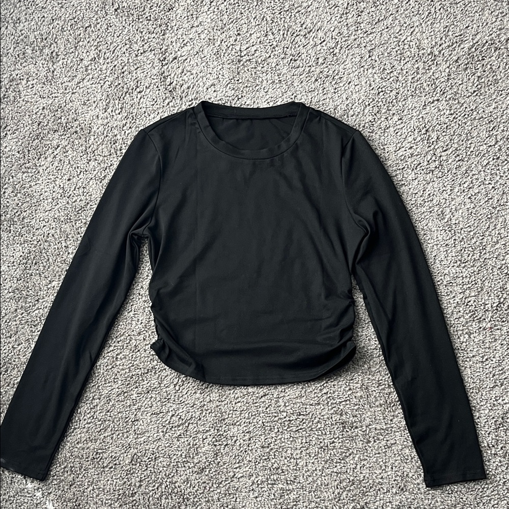 Classic Black Long Sleeve Women's Top